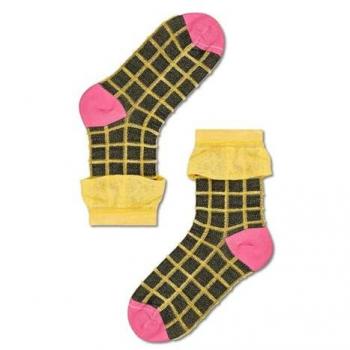 Calcetines Happy Socks Bella Crew Estampado Cuadrados y Multicolor Talla 36-41 Unisex