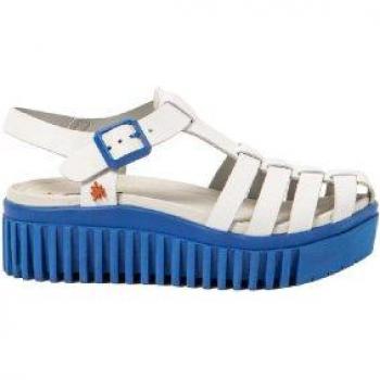 Sandalias de cuña Brighton de piel 1575 blanco Art para mujer