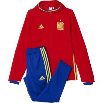 adidas Federación Española de Fútbol Euro 2016 - Chándal de presentación, color rojo escarlata / azul / amarillo brillante, talla L