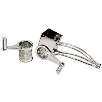 Rallador de Queso Manual de Acero Inoxidable - 2 Tambours, Resistente y Eficaz, Compatible con Lavavajillas