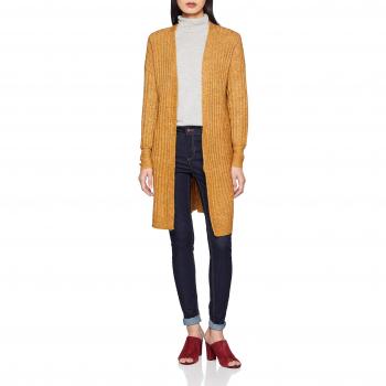 PIECES Pcsanni LS Wool Knit Cardigan Noos, Chaqueta Punto para Mujer, Dorado