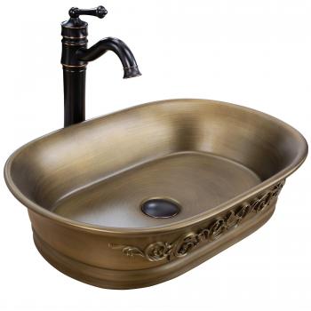 Lavabo sobre encimera Rea Wilma Rustic - Lavabo de cerámica, diseño rústico, acabado en color blanco mate, dimensiones 60x40 cm, instalación sobre encimera, forma rectangular