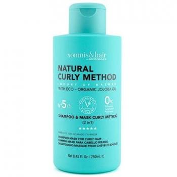 Método Curly Champú y mascarilla 2 en 1 rizos y ondas 0% parabenos, 0% sulfatos y 0% siliconas 250ml Vegano Somnis&Hair