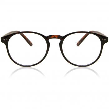 Gafas Recetadas Oval Montuta Completa de Plástico Tortoiseshell para Hombre - Gafas Anti-Azules - SmartBuy Collection