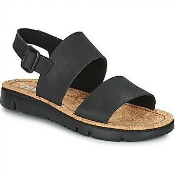 CAMPER Oruga Sandals for Women - Black, Smooth Leather, Size 38 and 7.5