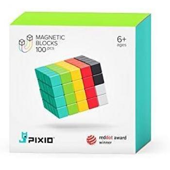 PIXIO 100 - Juego de construcción de 100 cubos magnéticos de colores
