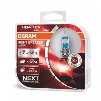 Set de Lámparas Osram Night Breaker Laser HB4 9006 51W (set de 2)