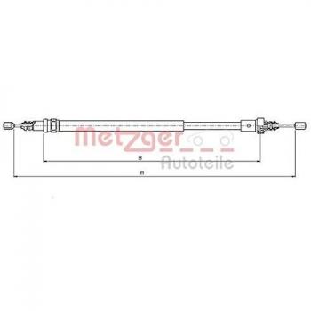 Cable de freno de estacionamiento METZGER 10.6776