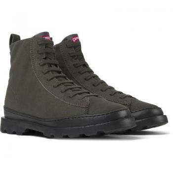 Camper Brutus Women's Ankle Boots - Grey, Cotton Fabric, Size 35