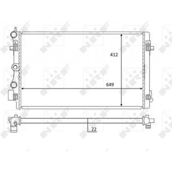 Radiador de refrigeración del motor NRF 59056, tipo: radiador, características: diseño optimizado para una eficiente disipación de calor, fabricado con materiales de alta calidad para mayor durabilidad, compatible con múltiples modelos de vehículos,