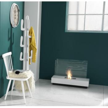Tomasucci Pretty Chimenea de bioetanol, Metal, Blanco