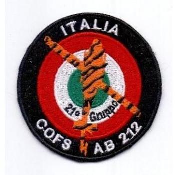 Parche, Parches Termoadhesivos,Parche Bordado Para la Ropa Termoadhesivo, Patch ITALIA COFFS A.B 212 MILITAR