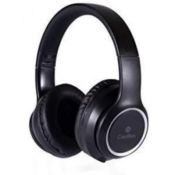 CoolBox CoolSand AIR20 – Auriculares Cerrados inalámbricos Over-Ear, estéreo, Plegables, con micrófono Incorporado, autonomía hasta 10 Horas. Color Negro