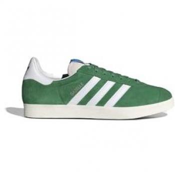 Zapatillas Adidas Gazelle para hombre en color verde, talla 42 2/3, material de piel