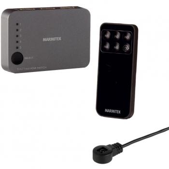 Conmutador HDMI Marmitek Connect 350 UHD 4K 2.0 - 5 Entradas / 1 Salida - Cambio Automático - Ultra HD 60Hz - HDR 4K60