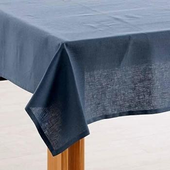 Belum | Mantel Antimanchas Lino 100% Denim Blue 200x150 cm | Mantel Mesa Rectangular Resinado | Mantel Hidrófugo de Calidad en Varias Medidas | Manteles de Lino para Interior y Exterior