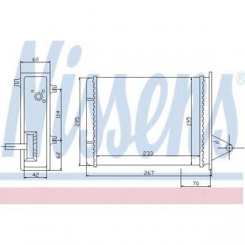 Radiador de calefacción Nissens 71448 - Matriz de calor interior