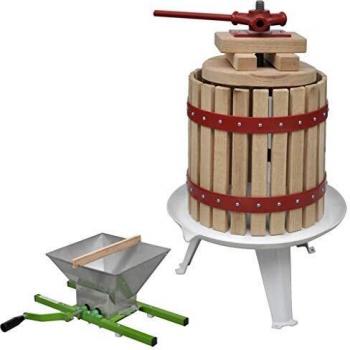 vidaXL Conjunto de Prensa y Trituradora de Frutas y Vinos 2 Piezas Tradicional Hobbies Artes Creativas Ocio Producción de Vino o Sidra Fácil Manejo
