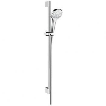 Hansgrohe 26591400 Croma Select E Multi set de ducha, 0,90m, 3 tipos de chorro, ahorro de agua, blanco/cromo