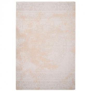 Alfombra de algodón beige 200 x 300 cm estilo oriental vintage efecto envejecido Beykoz