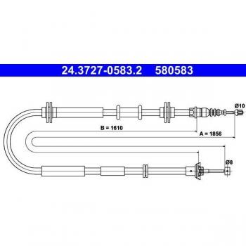 Cable de freno de mano ATE 24.3727-0583.2