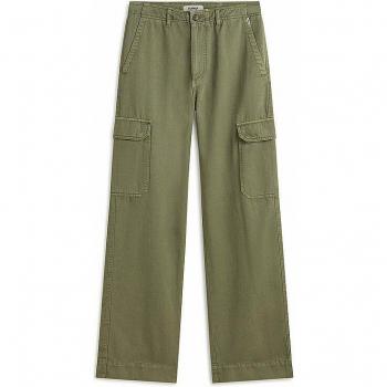 Pantalón Mary verde ECOALF - Pantalones recto de mujer con trabillas y cierre de cremallera y botón.