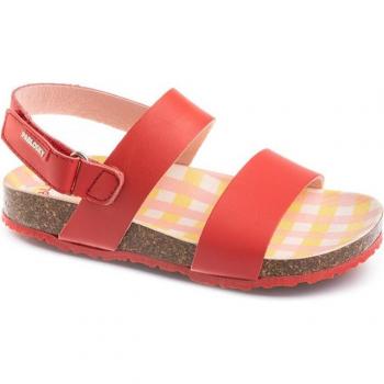 Sandalias abiertas de niña Pablosky en tejido color rojo 423865