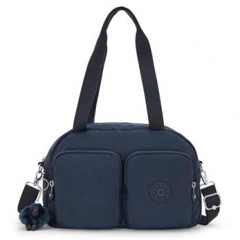 Kipling Versatile Women's Shoulder Bag with Removable Strap in Navy Blue - Cool Defea