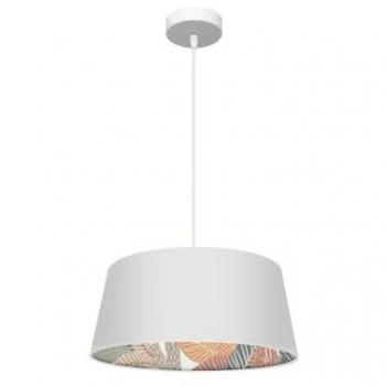 Lámpara de Techo Colgante 40d Túnez 1xe27 Blanco/Blanco Estampado