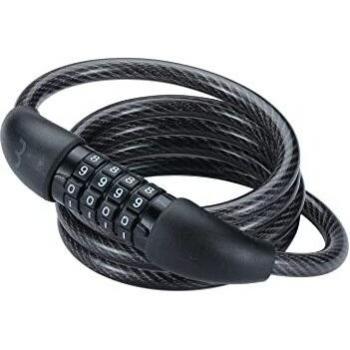 BBB, Candado Quick Code Unisex Adulto, Negro, 8 mm x 120 cm
