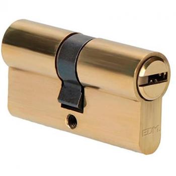 Cilindro de Cerradura de Latón de Alta Seguridad 30+30mm con 5 Llaves - Modelo EDM R15 Leva Larga Dorado 60 x 30 x 17 mm