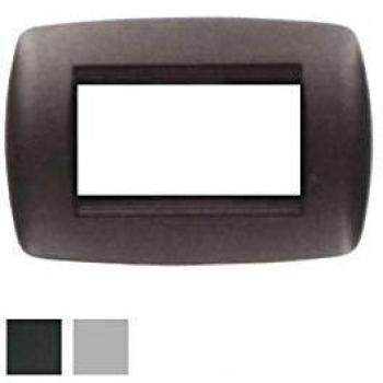 Placa eléctrica Marlanvil Arc, Onda y Agua Negra, 3 orificios - Placa de 3 puestos Millennium Canna de Fucile - Medidas: 123x84 mm