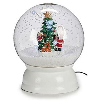 Bola de Nieve Árbol de Navidad 22 x 27 cm Blanco Plástico
