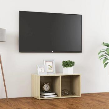 Mueble para TV vidaXL madera contrachapada 72x35x36,5 cm, Mueble de Salon, Mueble TV, Mueble Televisor, Mesa de TV, color roble Sonoma