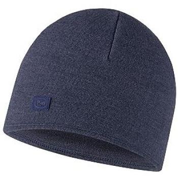Unisex Navy Buff Merino Fleece Beanie Hat