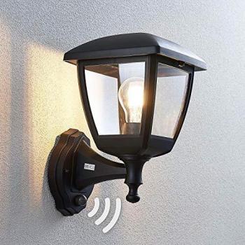 Aplique de pared exterior Acelya sin detector de movimiento, moderno, color negro, 1 luz, E27