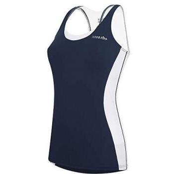 rh+ Mirage W Top Camisetas, Mujer, Azul/Blanco, S