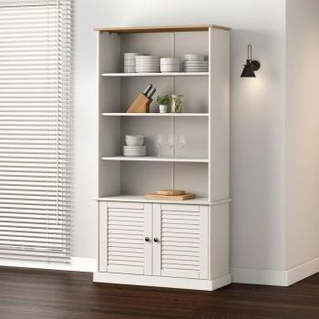 Librería VIGO 85x35x170 cm madera maciza pino blanco