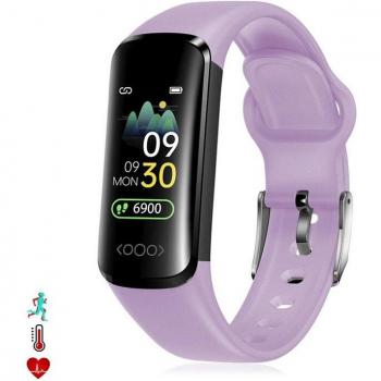 Brazalete inteligente TK30 con temperatura corporal, multideporte, monitor cardiaco y de presión sanguínea