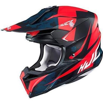 HJC Helmets i50 Tona MC1SF, Adultos Unisex, Negro/Rojo, XS