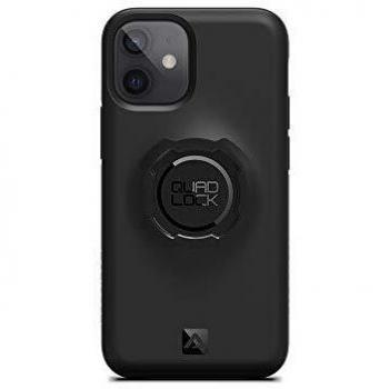 Quad Lock Funda para teléfono - iPhone 12 Mini - Estuche resistente, compatible con sistema de montaje Quad Lock, diseño delgado y ligero, fácil acceso a botones y puertos, protección contra caídas y golpes