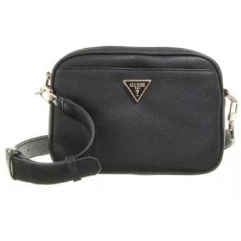 Bandolera pequeña Guess Meridian en negro con asa regulable