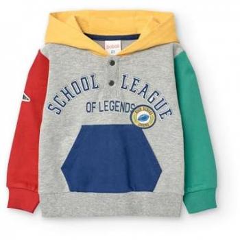 Sudadera de niño Boboli colour block con capucha y bolsillo de canguro