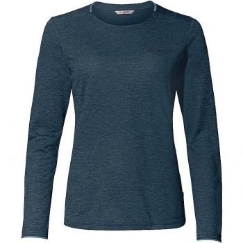 VAUDE Essential Long Sleeve Women's T-Shirt - Quick-Dry, Dark Sea Blue, Size 40