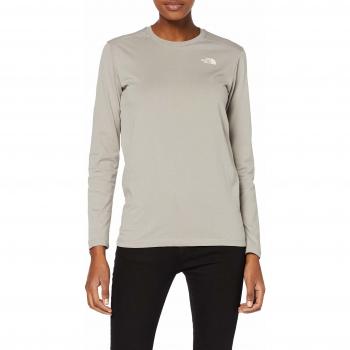 The North Face L/S Simple Dome tee Camiseta de Manga Larga para Mujer, silt Grey, S