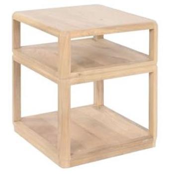 Mesa auxiliar Home ESPRIT Natural Madera de mango 51 x 51 x 61 cm, Multicolor, Estandar