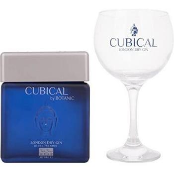 Cubical Ultra Premium London Dry Gin 45% - 700 ml with glass