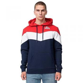 Sudadera con Capucha LONSDALE MOYROUKAN - Navy/Red/White, Azul Marino/Rojo/Blanco, Talla L para Hombre