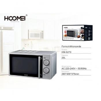 Horno Microondas Combinado con Grill 700 W, 20 Litros, Temporizador y Función Descongelar