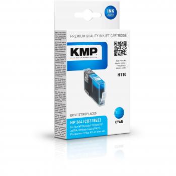Cartucho de Tinta Compatible KMP H110 (C) para HP 364, Color Cian